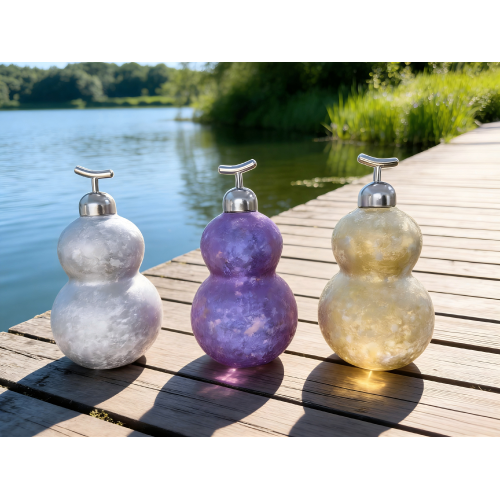 Icy Floral Gourd Shaped Pure Titanium Kettle